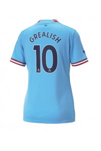 Manchester City Jack Grealish #10 Fotballdrakt Hjemme Klær Dame 2022-23 Korte ermer